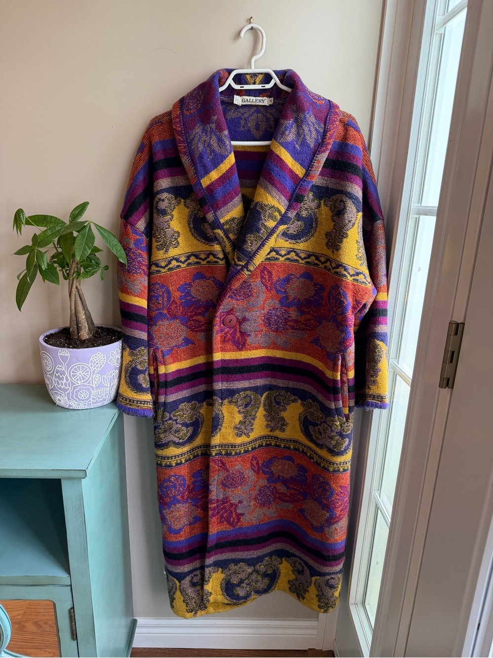 Vintage Gallery Wool Tapestry Coat | Bold Floral & Paisley | Statement Jacket